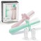 Grabease Baby Toothbrush Double Sided - Training Finger Toothbrush for Babies and Infants Ages 1–11 Months, Food-Safe & Phthalate-Free, 2 Pack, Mint and Blush